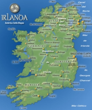 Mapa de Irlanda